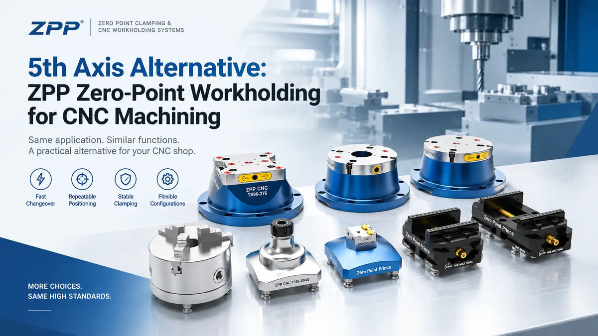 ZPP zero-point workholding systems and CNC vises as a 5th Axis alternative for 5-axis machining