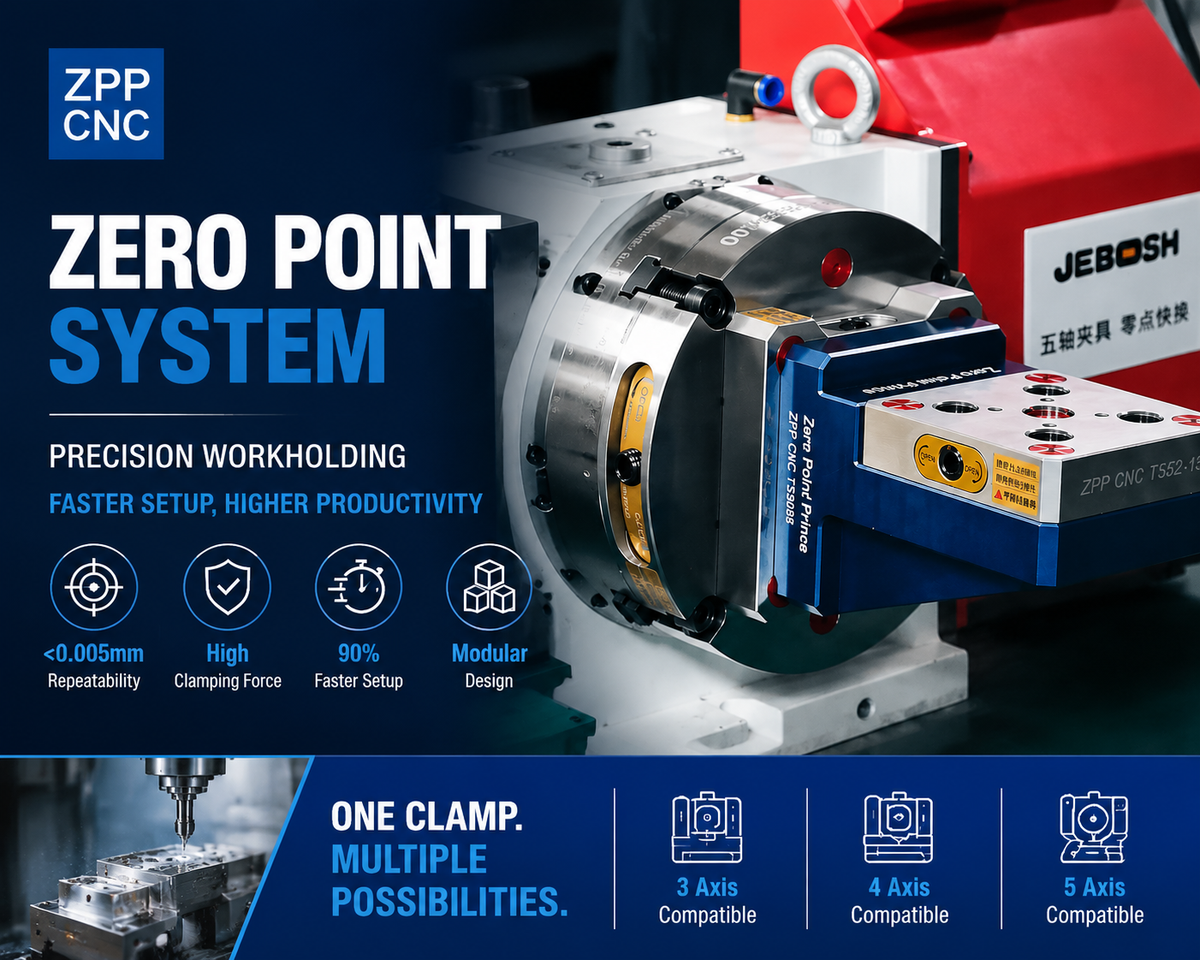 4th Axis Zero Point System for Faster CNC Machining