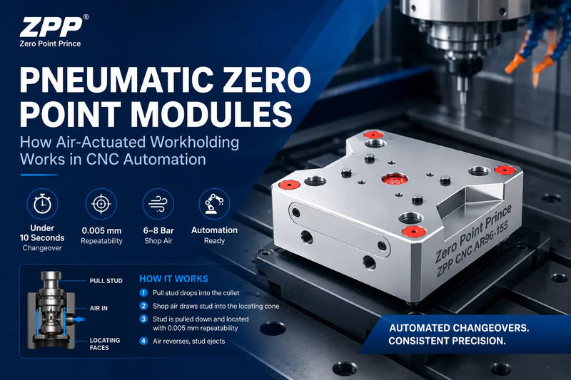 Pneumatic Zero Point Modules: How They Work in CNC Automation