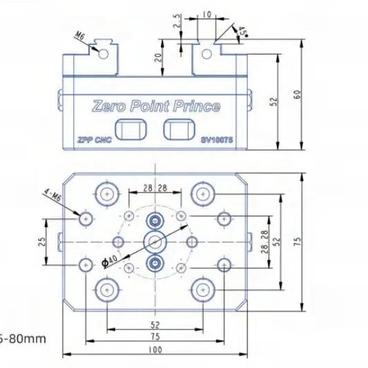 SV10075 Self‑Centering Vise – Economy (100*75*62mm)