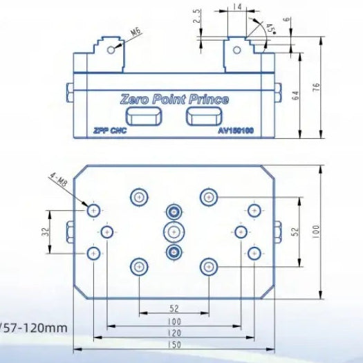 SV150100 Self‑Centering Vise – Economy (150*100*76mm)