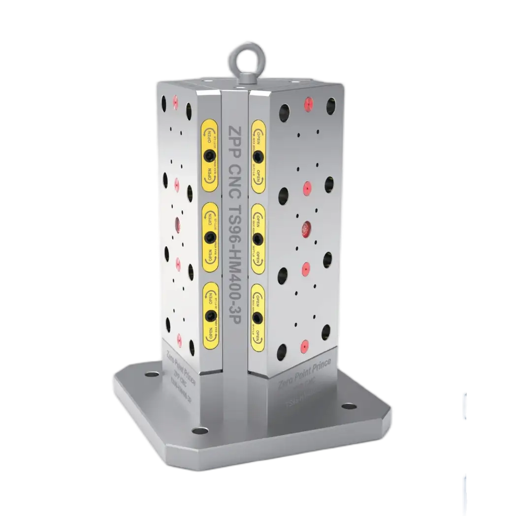 TS96-HM400_3P Horizontal Milling Tombstone – 3‑Station (300*300*428mm)