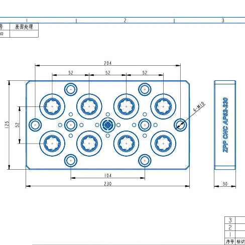 AP52-230 Pneumatic Zero Point Clamping Unit – High Precision (230*125*30mm)