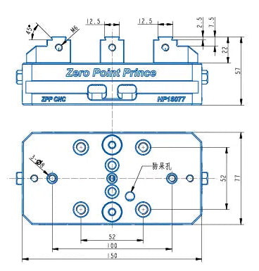 HP15077 Manual Quick-Change Series (Double-Station Steel Jaw)（150*77*57mm）