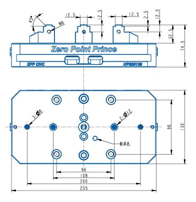 HP255130 Manual Quick-Change Series (Dual-Station Steel Jaw)（255*130*74.5mm)