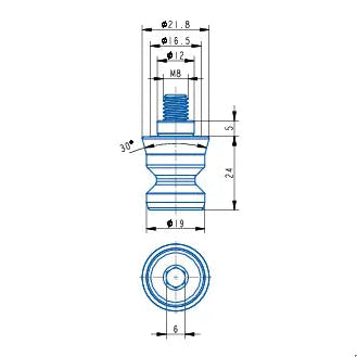 PM52-PullStuds Pull Studs Series – M8 (D21.8*29mm)