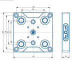 PM96-160 Manual Zero Point Clamping Unit – High Precision (160*160*30mm)