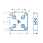 TA52-108 Manual Zero Point Clamping (108*108*25mm)