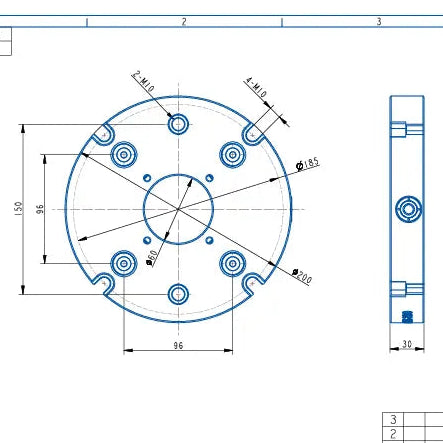 TO96-200 Manual Zero Point Clamping (D200*30mm)