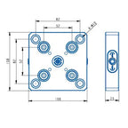 TS52-108 Zero Point Clamping (108*108*25mm)