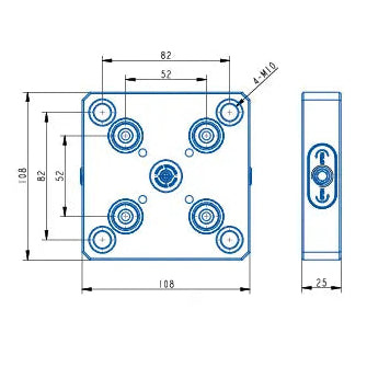 TS52-108 Zero Point Clamping (108*108*25mm)