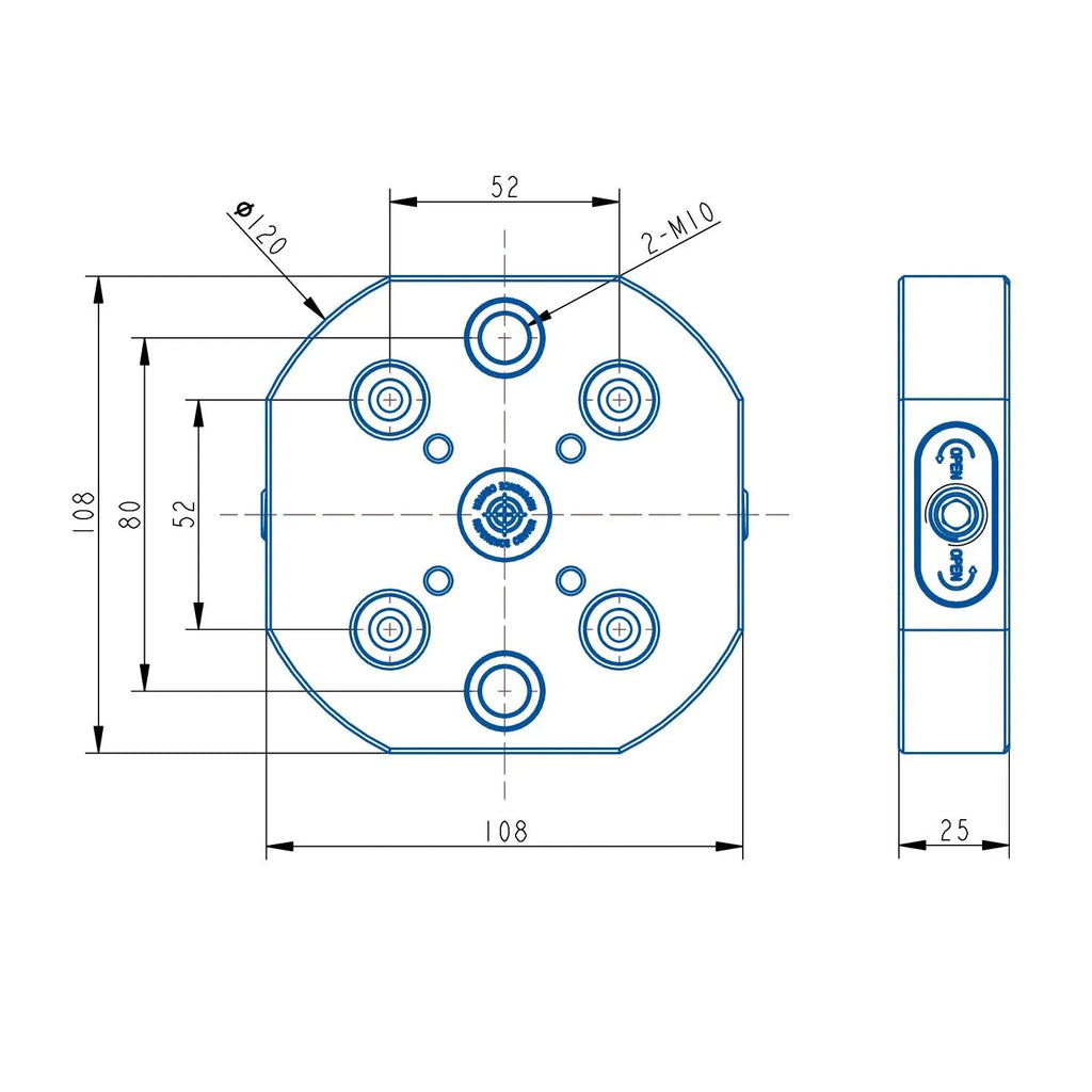 TS52-120 Manual Zero Point Clamping(D120*25mm)