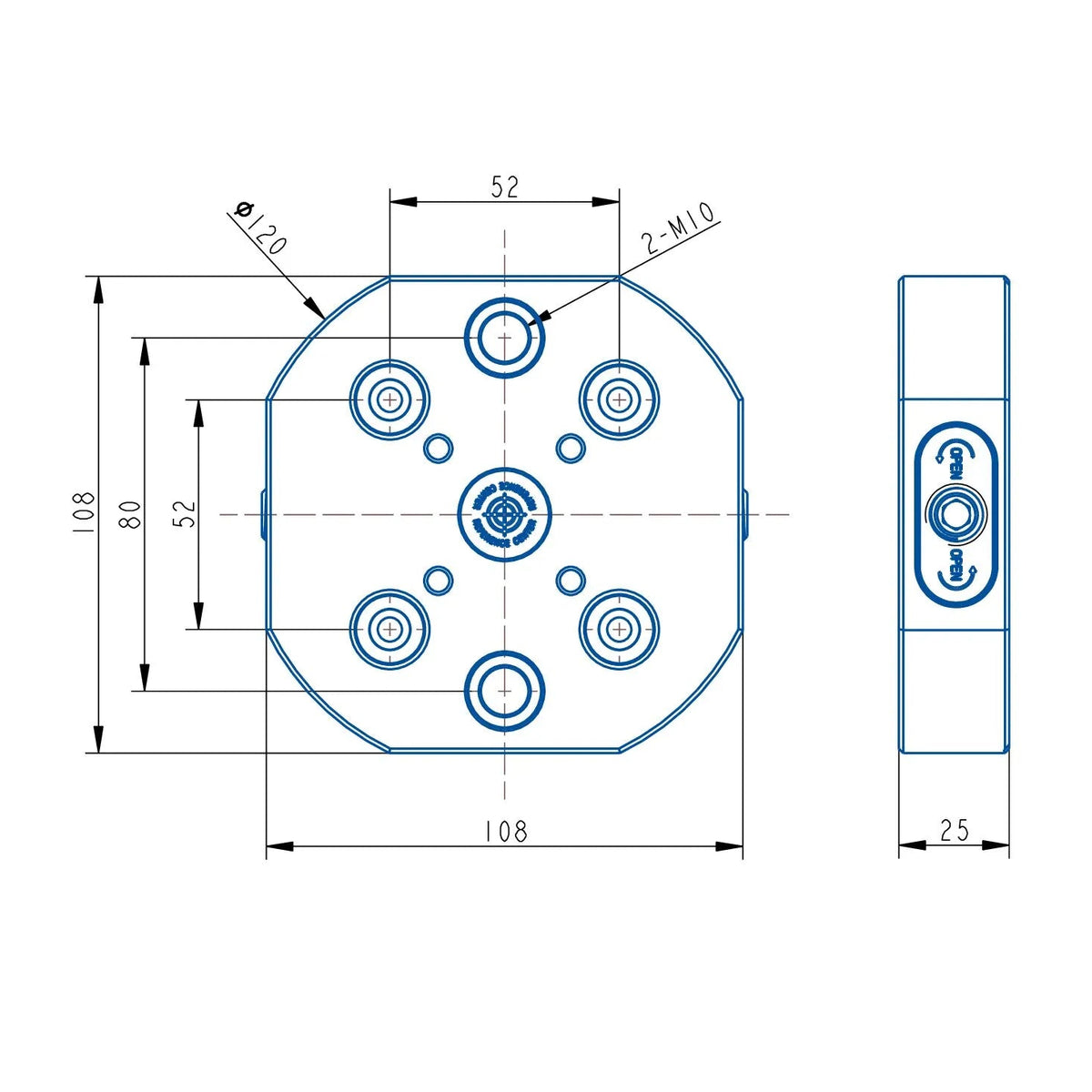TS52-120 Manual Zero Point Clamping(D120*25mm)
