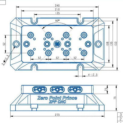 TS52-210BS Zero Point Clamping Element (275*153*75mm)