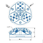 TS52-3P (3 Station) Pyramid Zero Point Fixture(D245*104mm)