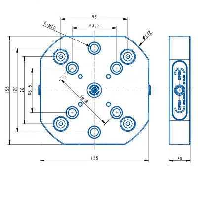 TS96-178 Manual Zero Point Clamping (D178*30mm)