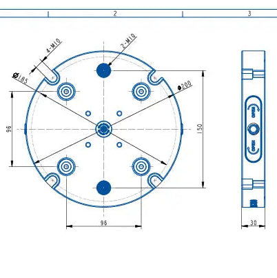 TS96-200 Manual Zero Point Clamping (D200*30mm)