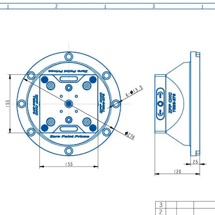 TS96-276 (Square) Pyramid Zero Point Fixture(D276*120mm)