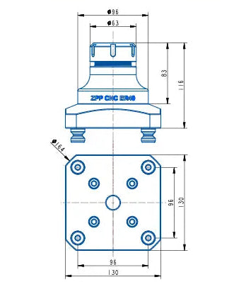 TS52-ER40 Hydraulic Chuck (D96*83mm)