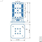 TS96-HM400_3P Horizontal Milling Tombstone – 3‑Station (300*300*428mm)