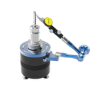 ZPP BT30/BT40 manual run-out tester with hand-crank drive for high-precision tool holder concentricity checks.