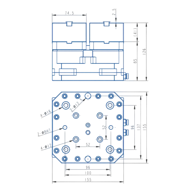 AR155-I Single station Pneumatic vise(155* 155* 126mm)