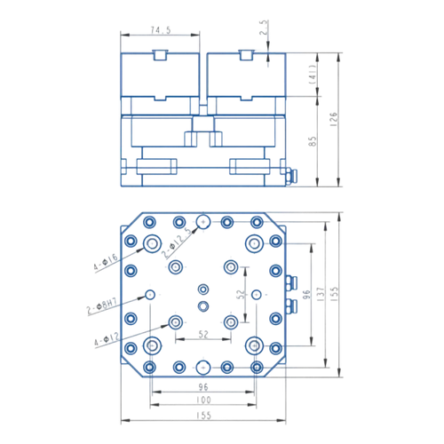 AR155-I Single station Pneumatic vise(155* 155* 126mm)