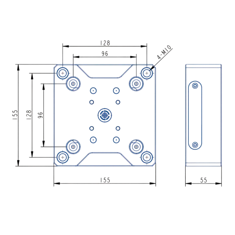 TS96-155 Pneumatic Zero Point Quick Change Plate (Type 96)