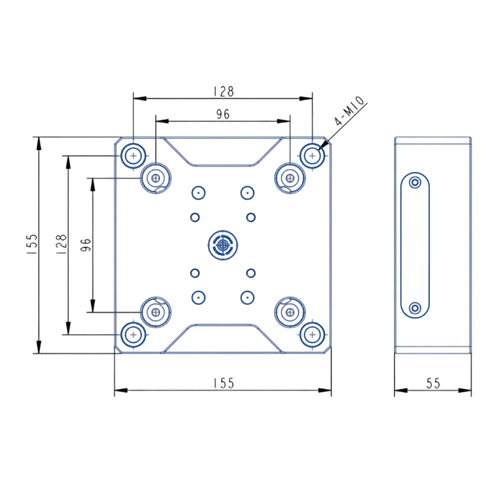 TS96-155 Pneumatic Zero Point Quick Change Plate (Type 96)