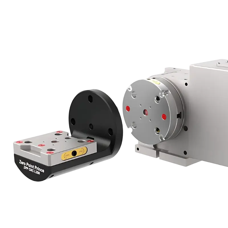 Through hole compatible Zero Point quick change plate