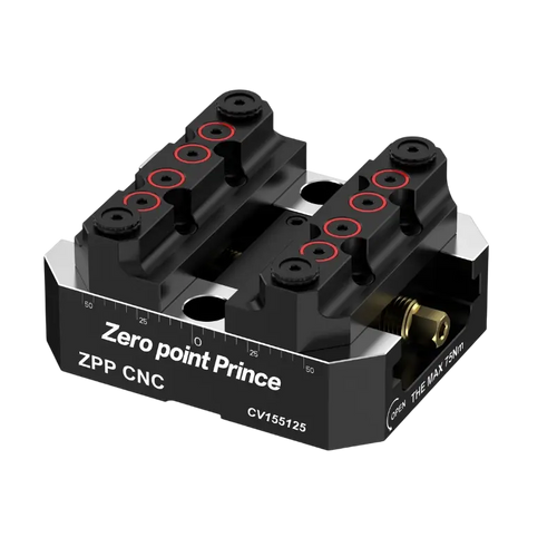ZPP DV155125 double station self-centering vise for zero point CNC machining.
