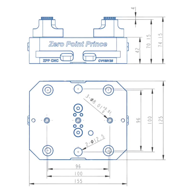 DV155125 self-centering vise(155*125*74.1mm)